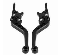 Aumotop Leva Freno a Doppio Disco per Scooter Moto in Alluminio CNC, Leva Freno a Doppio Disco di qualità Premium per GY6 XMAX 400, 1 Paio di Leve Migliorare la Sicurezza Guida (Nero)