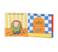 Aumotop Libro in Stoffa per Lo Sviluppo Cognitivo Libro Educativo per Bambini Ambientale Panno Parole Facili + Spugna in Stoffa Igienica da 7,1x7,1 Pollici (di da Bagno)