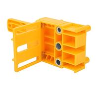 Aumotop Localizzatore di Punzoni Diritti Regolabile per Giunzioni Precise del Legno, Guida di Foratura Compatta per Punte da Trapano da 6mm 8mm10mm, Utensile Manuale Carpenteria (Giallo)