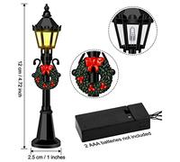 Aumotop Mini Lampioni Natalizi, Modelli Durevoli, Lanterne in Miniatura per Sentieri di Villaggi, per Accessori da Giardino Fata Paesaggi Fai-da-te, Luce a LED L'insegnamento, la Fotografia