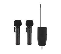 Aumotop Mini Microfono Wireless Portatile con Archetto da Collo con Riduzione Intelligente del Rumore per Insegnare Karaoke Streaming Live All'aperto Portata 30 M ABS Nero 1 Microfono per Educatori