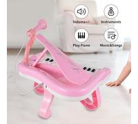 Aumotop Mini Strumento Musicale per Pianoforte Elettrico Portatile a 25 Tasti con Microfono Ruotabile a 360 Gradi per Principianti Ecologico Rosa (Rosa)