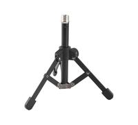 Aumotop Mini Supporto per Microfono Pieghevole Robusto Supporto per Microfono a Treppiede Riunioni, Conferenze e Discorsi Realizzato in Ferro e PVC Nero 1, Mini Pieghevole, da Tavolo