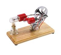 Aumotop Modello di Motore Generatore di elettricità a a Basso Inquinamento Acustico Facile da Usare per Bambini Adulti Insegnanti, Lampada Ad Alcool con Tubo Vetro (Aumotopuoa25yc97s-3)