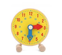 Aumotop Modello di Orologio in Legno Giocattolo per Bambini, Orologio con Numeri per L'apprendimento e L'istruzione - Adatto a Bambini di età Superiore a 3 Anni