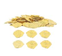 Aumotop Monete Pirata da 100 Pezzi per Feste di Halloween, Monete Decorative in Plastica Durevoli, Giocattoli Divertenti per Tutte Le età, Perfette la Caccia al Tesoro (#1)