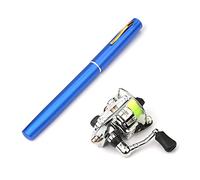 Aumotop Mulinello da Pesca Pieghevole Tascabile Compatto Combo Mini Penna Kit Canna da Pesca Telescopica Leggera Mulinello Kit per Pescatori in Movimento Lega di Alluminio e Fibra di Acciaio (1,6