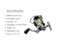 Aumotop Mulinello da Pesca Pieghevole Tascabile Compatto Combo Mini Penna Kit Canna da Pesca Telescopica Leggera Mulinello Kit per Pescatori in Movimento Lega di Alluminio e Fibra di Acciaio (1,4