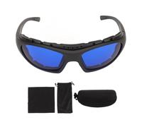 Aumotop Occhiali per la Ricerca di Palline da Golf Design Trasparente Antiscivolo per PC una Migliore visibilità Sui Campi da Golf (Lente blu con montatura nera)