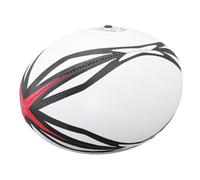 Aumotop Pallone da Rugby Numero 9 in PVC Ad Alta elasticità per Partite e Allenamenti Quotidiani per Tutte le persone. Bianco