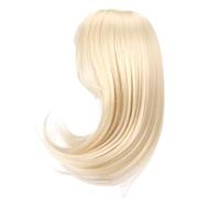 Aumotop Parrucca da Bambola Snodabile 1/6, Capelli Lunghi Color Oro Latte per Parrucca da 15,5 a 17 Cm, di Ricambio Fai Te per Capelli Alla Moda