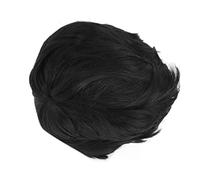 Aumotop Parrucche Corte Uomo, Comode e Naturali, Alla Moda per Halloween e per L'uso Quotidiano Nere