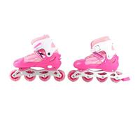 Aumotop Pattini in Regolabili per Bambini con Ruote Illuminate e Cuscinetti ABEC-7, Pattini a Rulli Tranquilli e Lisci con Telaio in Alluminio, Freno di Sicurezza e Dimensioni di (L)