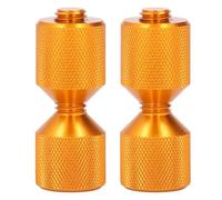 Aumotop Perno di Allineamento Flangia Set di Perni a Doppio Foro in Alluminio Durevole per Flange 0,5 a 14 Pollici Lavorati con Precisione per Parti Automobilistiche e Macchinari 2 Pezzi (Arancia)