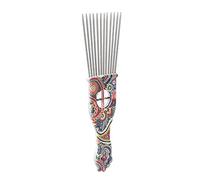 Aumotop Pettine per Capelli Professionale per Capelli Ricci Spessi - Districante Dal Design Ergonomico Realizzato in Acciaio Inossidabile di Alta qualità (fiore in vita K2)