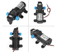 Aumotop Pompa Acqua a Micro Diaframma Silenziosa 12V 45W per Flusso Autoadescante 4 L/min, Pompa Acqua Resistente Alla Corrosione 12V per, Materiale PPS