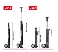Aumotop Pompa per Ammortizzatore da Bici 300PSI con Manometro, Pompa Ad Aria in Lega di Alluminio per Forcella della Bicicletta, Tubo Flessibile Girevole, Pulsante di Spurgo Dell'Aria, Valvole e (#2)