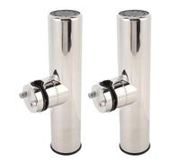 Aumotop Portacanna da Pesca Versatile con Montaggio su Binario Realizzato in Acciaio Inossidabile 316 - Installazione Semplice per la Pesca in Barca - Set da 2 Pezzi (Diametro binario applicabile.