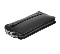 Aumotop Portafoglio per Impronte Digitali Uomo con Tecnologia Smart Security Design Elegante in Pelle Nera per L'uso Quotidiano