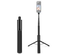 Aumotop PU497B Supporto per Treppiede per Selfie Stick da 1,22 M/48 Pollici X4, Selfie Stick con Design a Tubo Telescopico con Treppiede Integrato, Registrazione Video