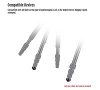 Aumotop Punta per Treppiede in Gomma da 3/8 Pollici per Benro, Eccellente proprietà Antiscivolo, Realizzata in Gomma e Acciaio Inossidabile