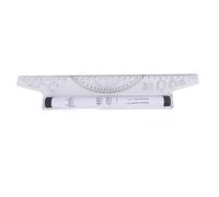 Aumotop Righello Rotante Efficiente Strumento per Disegnare Linee Parallele per Artisti e Designer, Leggero e Portatile un Uso Versatile con Misurazioni Chiare la Precisione - Plastica (30 cm)