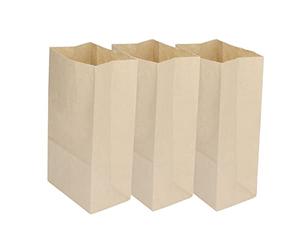 Aumotop Sacchetti di Carta Kraft per Uso Alimentare Resistenti Ai Grassi per Microonde e Congelatore, 100 Pezzi, Sacchetti della Spesa Monouso in Carta Kraft Marrone Panini, Pretzel (280x150x90mm)