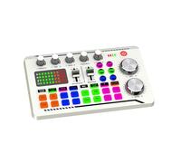 Aumotop Scheda Dal Vivo Riduzione Intelligente del Rumore Accompagnamento Wireless BT Portatile Plug and Play Cambia Voce per la Registrazione in Streaming Tavola Armonica Batteria Incorporata per