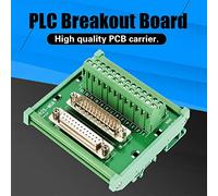 Aumotop Scheda DB25 D Sub Maschio e Femmina per Connettore Morsettiera PLC Adatta per Modulo Interfaccia Montaggio su Guida DIN Verde 1 Set Staffa