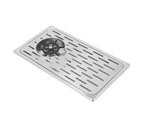 Aumotop Sciacquatrice per Brocca, Porta di Collegamento dell'acqua G1/2 Sciacquatrice per Brocca in Acciaio Inossidabile Argento Tazza Lavello da Appoggio in Acciaio Inossidabile da Bar