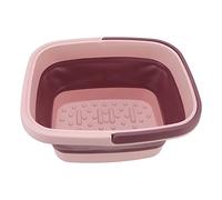 Aumotop Secchio da Bagno Pieghevole per Massaggio Ai Piedi, Materiale Siliconico, per Stimolare i Punti di Agopuntura, Ampia applicabilità, Bacino Pediluvio, 714 G (Rosa)