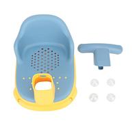 Aumotop Sedile da Bagno per Neonati con Ventose - Pulsante Pompa Acqua - Supporto Posteriore Regolabile - Materiale Sicuro e Alla Moda - per la Festa del Nascituro (Blu)