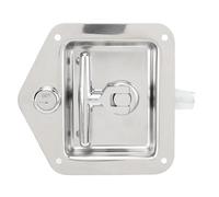 Aumotop Serratura per Cassetta degli Attrezzi con Maniglia a T in Acciaio Inossidabile Lucidato per Cassetta degli Attrezzi Camion, Roulotte, Guarnizione