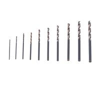 Aumotop Set di 10 Punte Elicoidali HSS Mini Punte Elicoidali per Foratura e Intaglio per Utensili Manuali in Legno, Noce, Cera D'api 0,8-3,0 Mm, Comodo Design della Scatola di