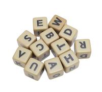 Aumotop Set di Dadi con Lettere Inglesi a 6 Facce per Giochi di Parole Creative e Divertimento in Famiglia con 12 Dadi in Custodia Ferro