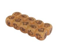 Aumotop Set di Dadi Versatili e Luminosi per Indovinare le, Facili da Trasportare per Giochi da Tavolo, 10 Pezzi di Dadi Carta con Forbici Sasso, Regalo Natale Bambini (Arancia)