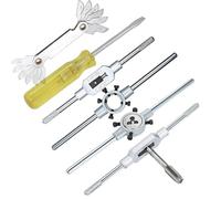 Aumotop Set di Maschi e Filiere in Carburo di Tungsteno da 32 Pezzi con Chiave Metrica per Strumento Filettatura Manuale - Kit Tecnico con Custodia in Metallo - Perfetto per Creare Filettature Vari