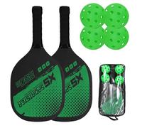 Aumotop Set di Palline da Paddle Pickleball Premium, 2 Racchette e 4 Palline, Perfette per Giocatori di Pickleball Tutti i Livelli