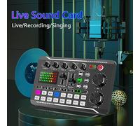 Aumotop Set Scheda Professionale e Staffa per Braccio Microfono F998 Scheda Live BM800 Microfono a Condensatore Supporto Antiurto Parabrezza Filtro Anti-pop per Registrazione in Studio