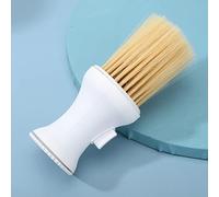 Aumotop Spazzola per Spolverare il Collo Morbida per la Pulizia e lo Styling dei Capelli a Casa e in Salone, Materiale ABS Portatile, 14,5x4,6 Cm, 1 unità (Bianco)