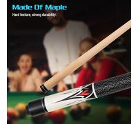 Aumotop Stecca da Biliardo 147 Cm a Doppia Sezione Design da Biliardo 13 Mm Testa Grande Bastone Nove Palline di Fascia Alta per Giocatori di Neri