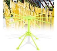 Aumotop Stendino per Pasta per Spaghetti, Stendibiancheria Pieghevole, Non Tossico, Utensili da Asciugare gli Spaghetti, gli Amanti della Pasta, ABS Giallo (Verde)
