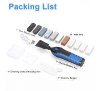 Aumotop Strumento per Riparare Pavimenti in Plastica Set di Cera per Fusione Efficiente gli Appassionati del Fai da Te Domestico ABS/Gomma/Spugna