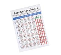 Aumotop Tabella degli Accordi del Basso per Principianti, Durevole Strumento per Esercitarsi con le Dita a 4 Corde, Perfetto le Aule di Musica, Materiale in Carta Artistica
