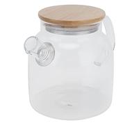 Aumotop Teiera in Vetro Trasparente, Bollitore per Acqua Resistente Al Calore di Grande capacità da 600 Ml per Macchina tè in Fioritura e Foglie Sfuse Uso Ufficio Domestico