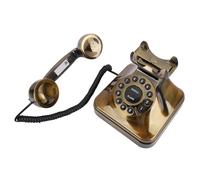 Aumotop Telefono Antico Vintage da Tavolo Classico con Negozio di Numeri per Casa e Ufficio, Dimensioni Ridotte e Leggero, Colore Bronzo