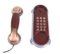 Aumotop Telefono Interno Antico e Alla Moda, Finitura Bronzo e Rame Rosso, Luce Inferiore, Perfetto per la Decorazione Domestica Vintage o per L'uso in Hotel (Colore rame)