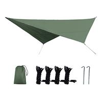 Aumotop Tendalino Parasole per Esterni Impermeabile e Resistente Agli Strappi per Campeggio, Giardino Sulla Spiaggia, Deposito Portatile il Tempo Libero, Tessuto Oxford 210D, 3,2 * 2,5 M, (Verde)