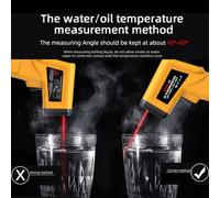 Aumotop Termometro a Infrarossi Misuratore di Temperatura Industriale Ad Alta Precisione per Cucina HVAC Automotive -50~530 ℃ Pirometro Digitale Portatile per Macchinari Materiale ABS