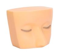 Aumotop Testa di Manichino Ciglia Realistiche a 3 Strati per Ciglia per Principianti Pratica Adatta la Formazione dei Principianti Silicone + Fibra Chimica (Pelle gialla)